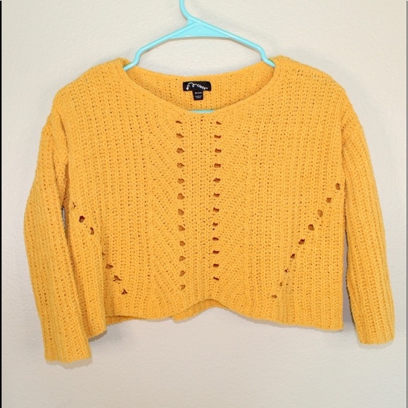 Art Class Girl’s Mustard Colored Chenille Knitted Soft Sweater - Size XS - Picture 2 of 6